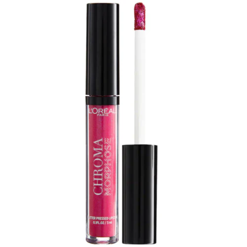 L'Oreal Paris Chroma Morphose Glitter-Pressed Lipstick 02 Pink Chameleon