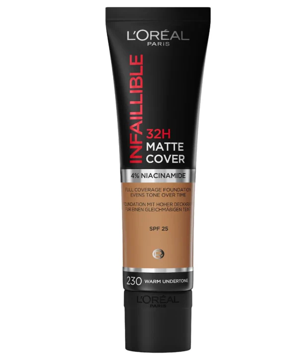 L'Oreal Paris Infallible 32HR Matte Cover Foundation 230 Warm Undertone