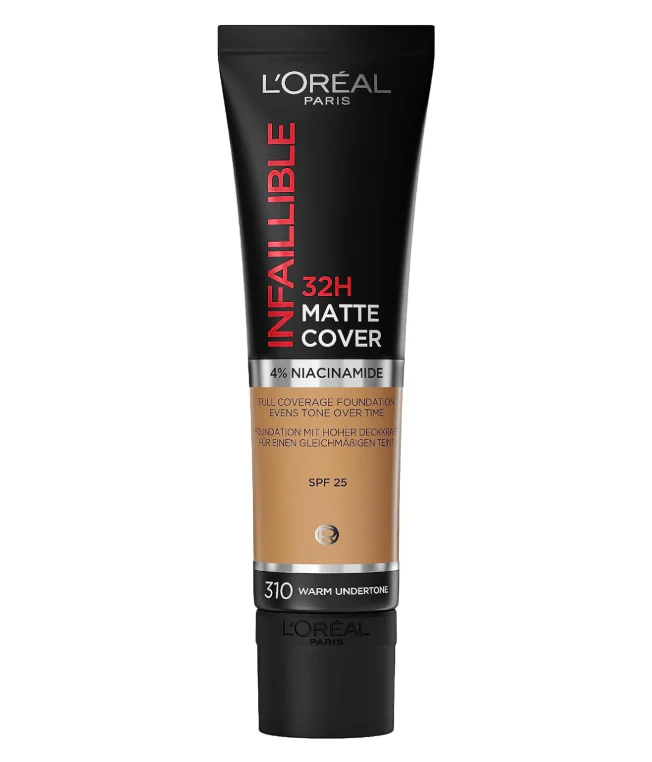 L'Oreal Paris Infallible 32HR Matte Cover Foundation 310 Warm Undertone