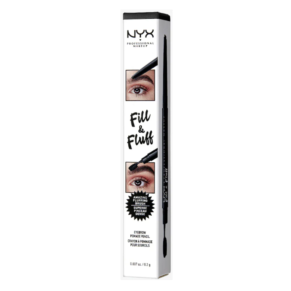NYX Fill & Fluff Eyebrow Pomade Pencil 08 Black