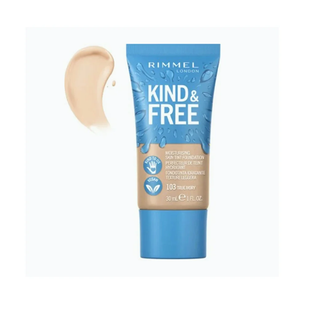 Rimmel London Kind & Free Moisturing Skin Tint Foundation 103 True Ivory