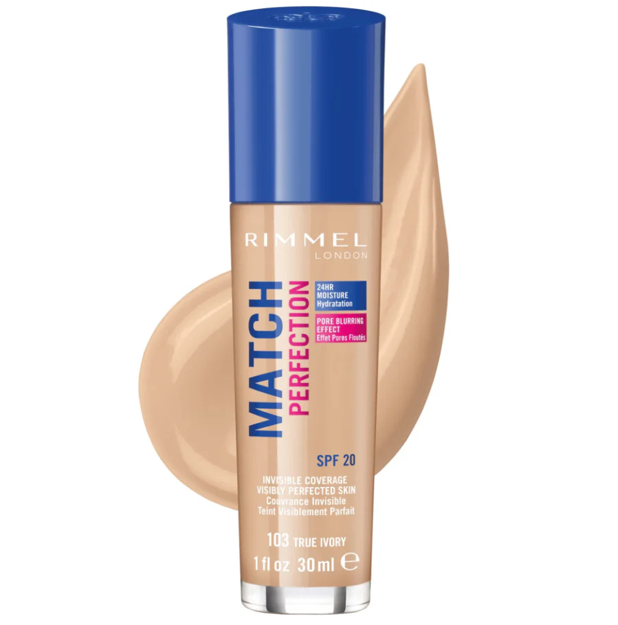Rimmel London Match Perfection 24HR Foundation 103 True Ivory